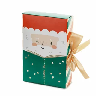 cadeaudoos kerstman met gouden lint