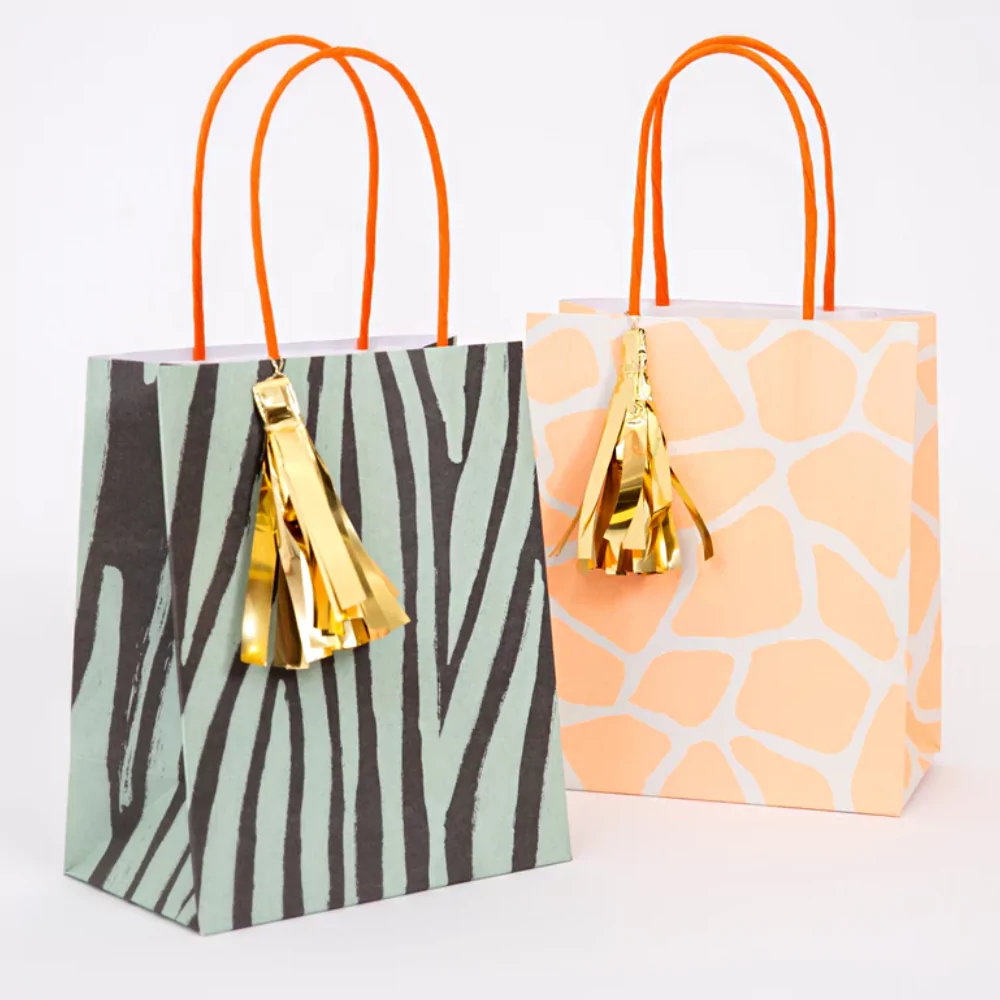cadeautasjes safari dierenprint