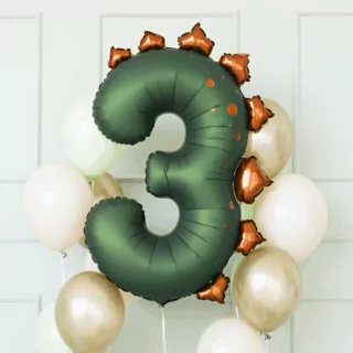 foliecijfer 3 dinosaurus