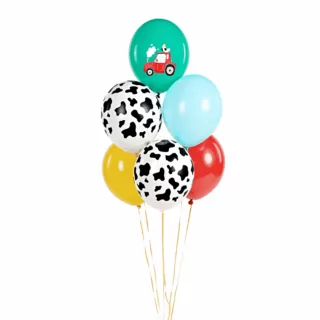 boerderij ballonnen met koeienprint