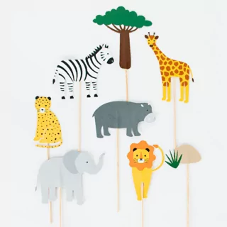 taartversiering safari dieren