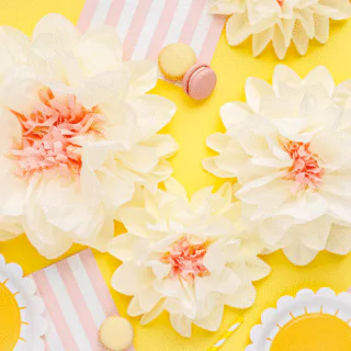 Bloemdecoraties Créme - 5 stuks