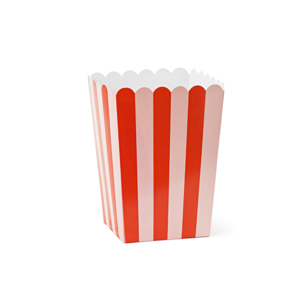 Popcorn Bakjes - Rood & Roze Strepen - Afbeelding 2