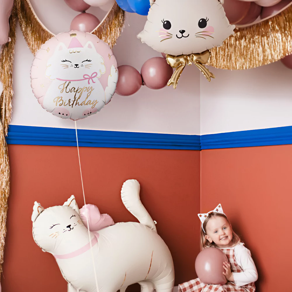 Folieballon Happy Birthday - Kitten - Afbeelding 3