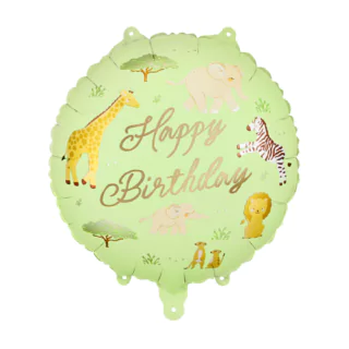 Folieballon Happy Birthday - Safari
